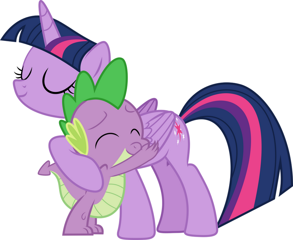 Twilight Sparkle and Spike by Sinkbon