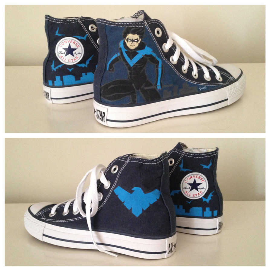 Nightwing Sneakers 2 by breathless-ness on DeviantArt
