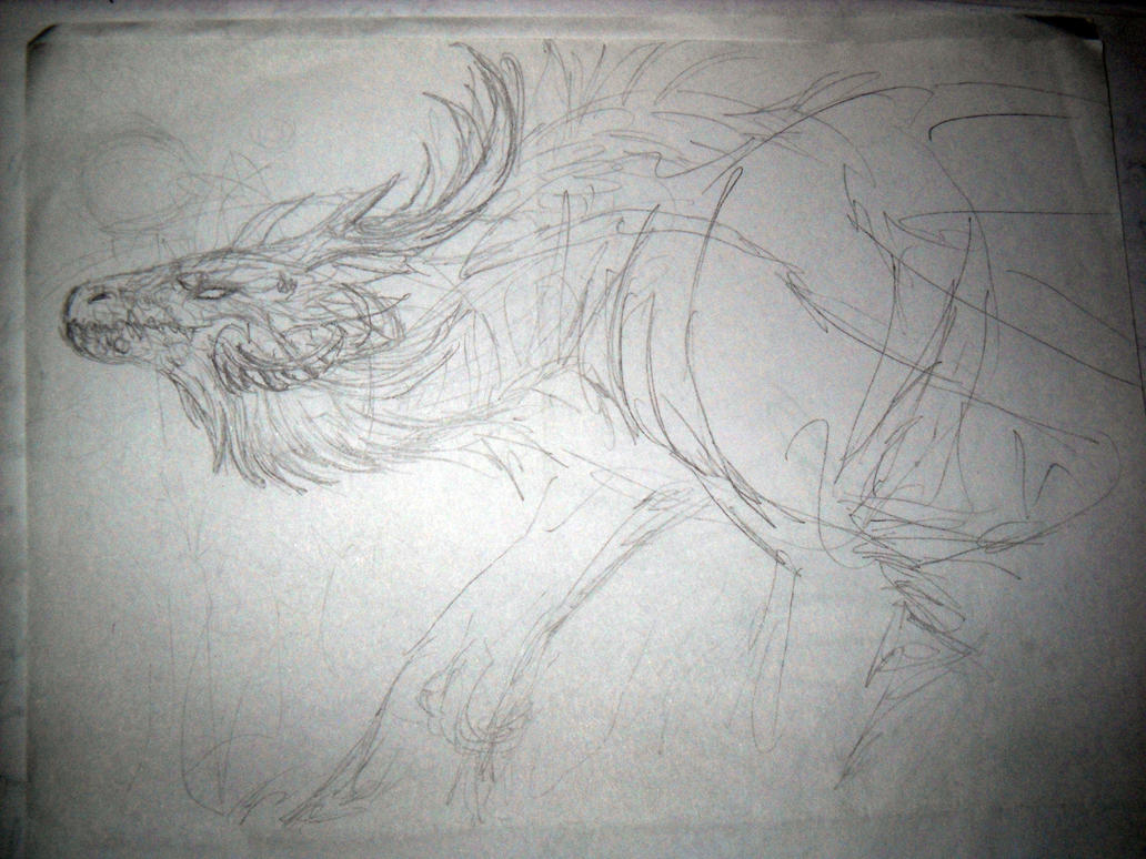 curved horns dragon sketch by Wolf-Spirit89 on DeviantArt