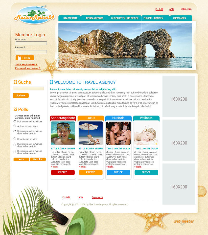 Travel agency website by vasilius on DeviantArt