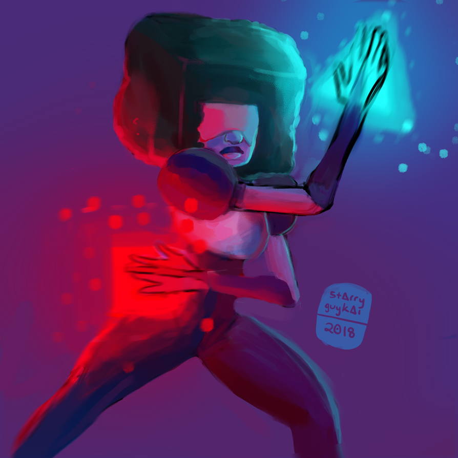 45 min drawing of Garnet!! ❤💙 I'm gonna aim to post at least one drawing a week from now on. :>