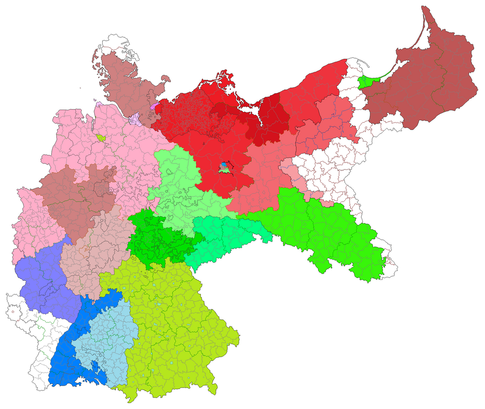 Germany Occupation Zones divided into states by JJohnson1701 on DeviantArt