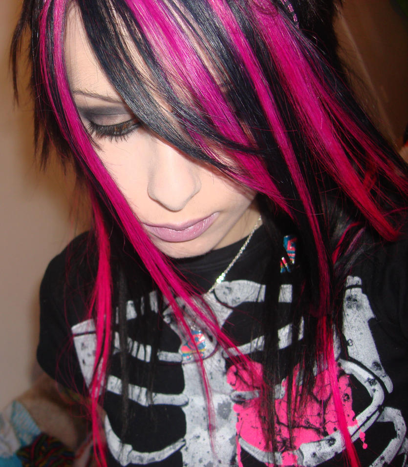 Pink And Black Striped Hair By CandyAcidHair On DeviantArt