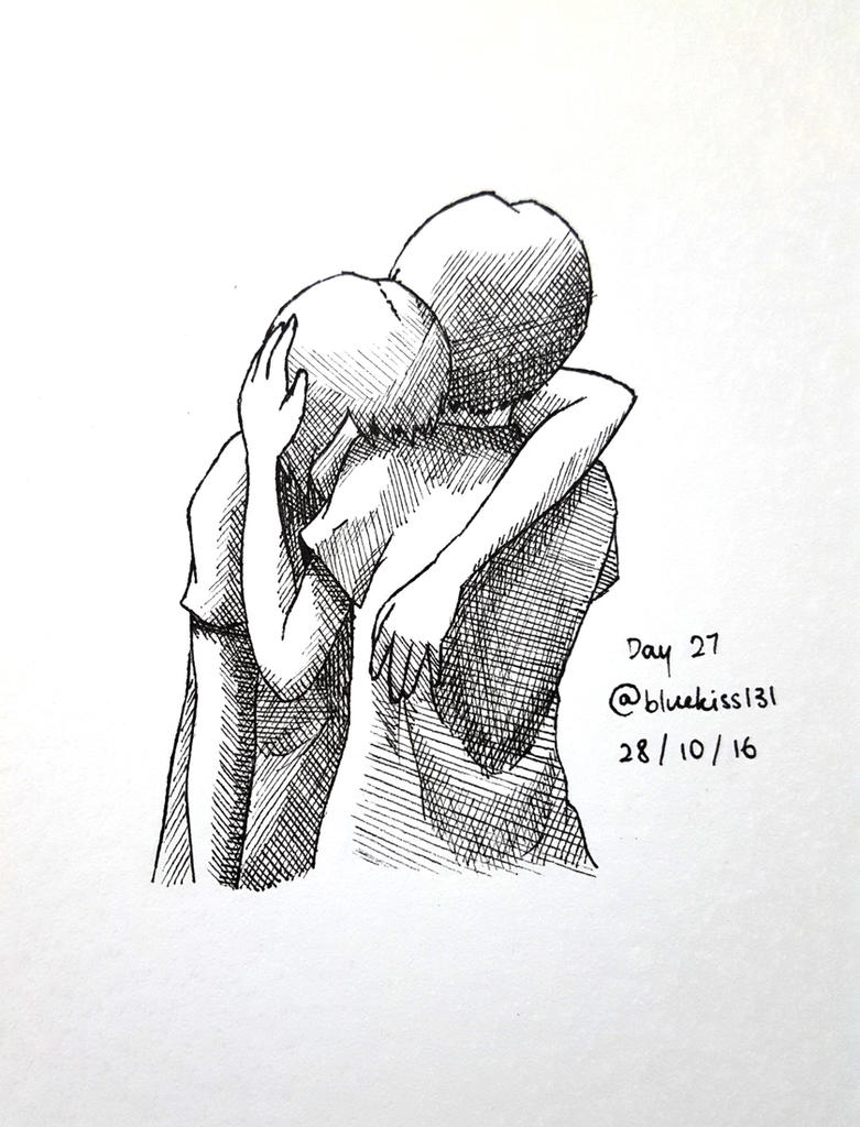 Inktober 2016: Day 27 - A Shoulder to Cry On by BluuKiss on DeviantArt