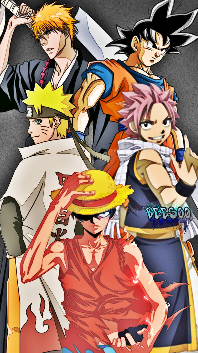 Goku Luffy Naruto Wallpaper gambar ke 12