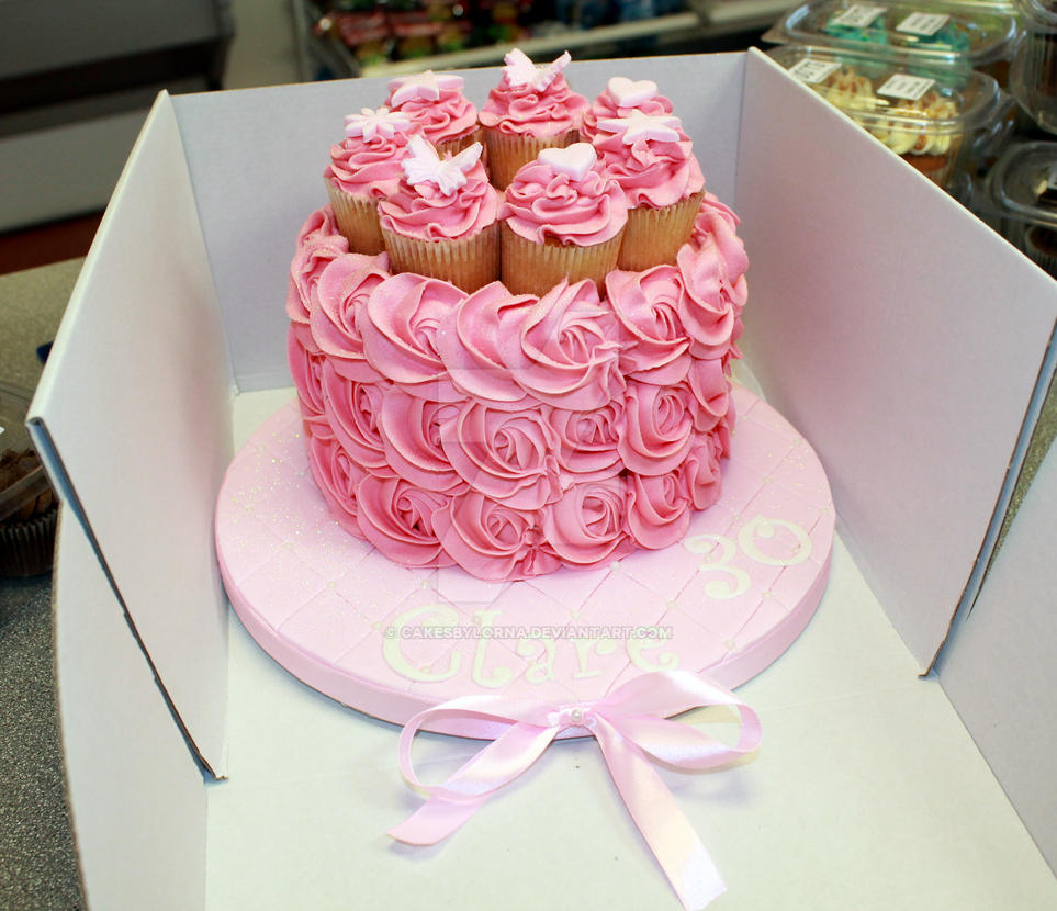Pink Buttercream Roses Birthday Cake by cakesbylorna on ...