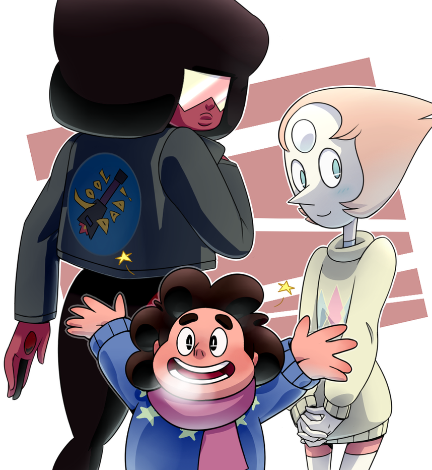 Quick art of Steven and gems akusuru.tumblr.com/post/113814… I don't really like this episode, but that outfits are cute! Also yeah there's no Amethyst but i'll draw her soon too