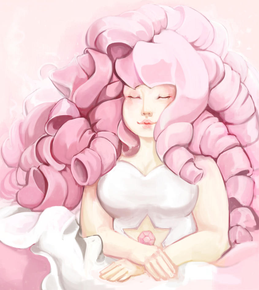 Redrew that painting of Rose that's in Steven's house cause I'm a dweeb and she is pretty. 40.media.tumblr.com/1493db9f53… In other news, I like Steven Universe.