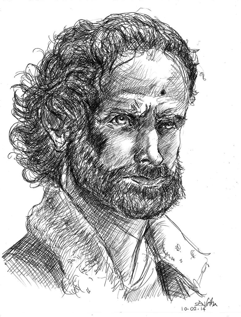 INKTOBER #1 - Rick Grimes by TheLivingShadow on DeviantArt