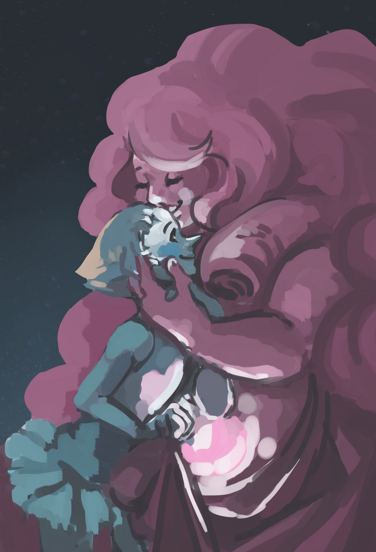 Pearl and Rose for my Valentine requests on my tumblr! (for Mayo).  I really love quartz gems, they're so huge and fluffy   Steven Universe (c) CN and Becca Sugar