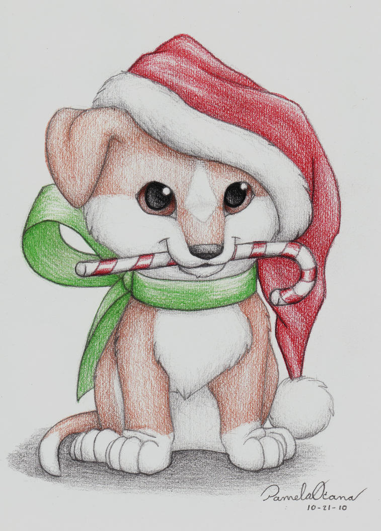 Christmas Puppy by MinakoWolf37 on DeviantArt