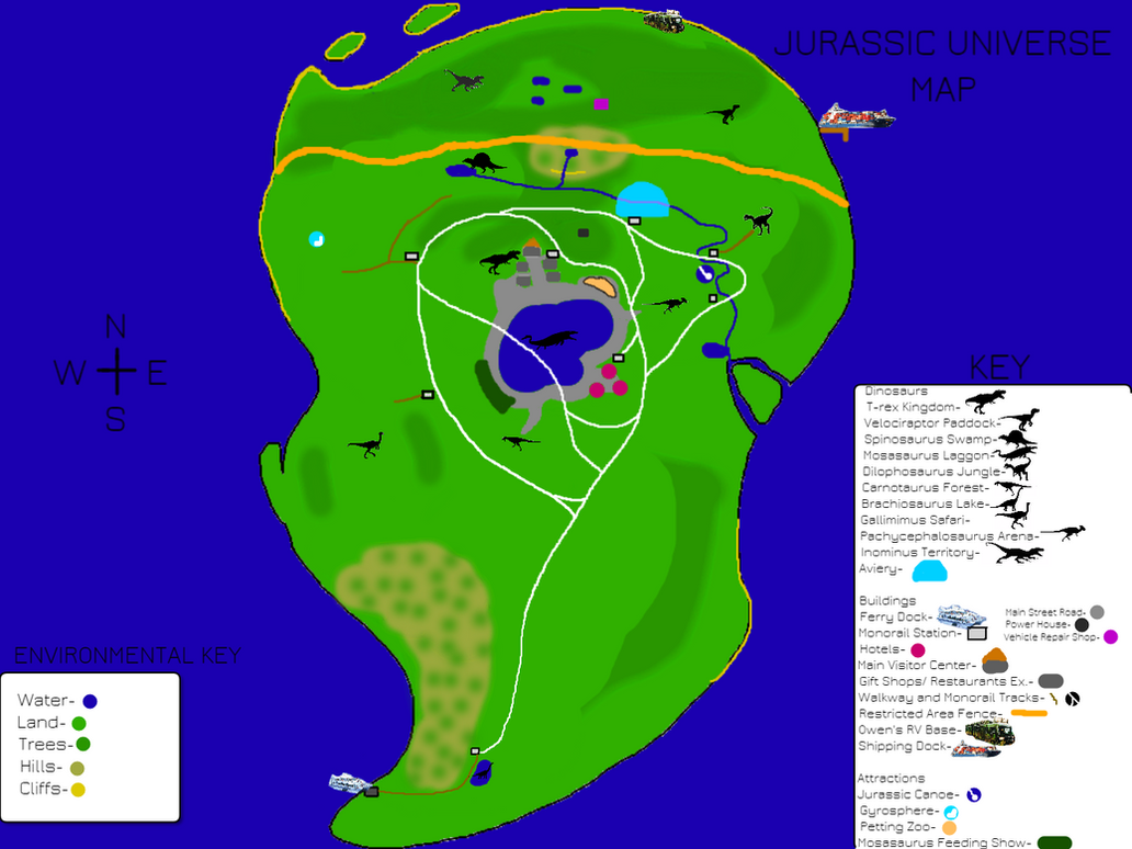 jurassic universe map by jplover764 on deviantart