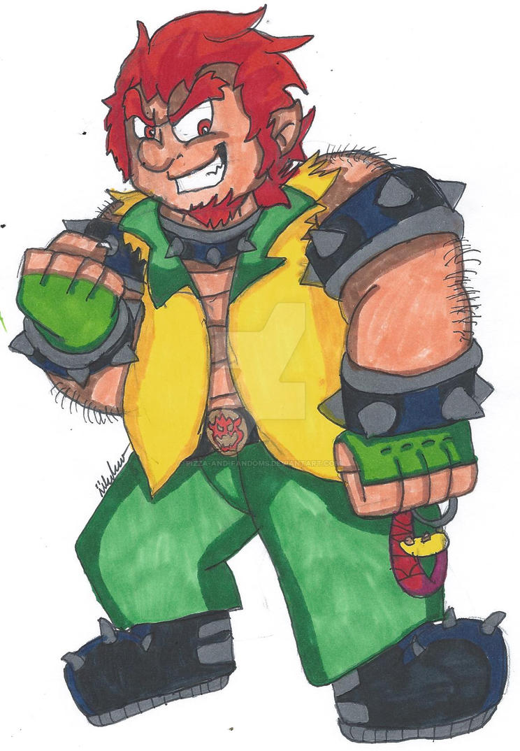 Human Bowser (revise) by Pizza-and-Fandoms on DeviantArt