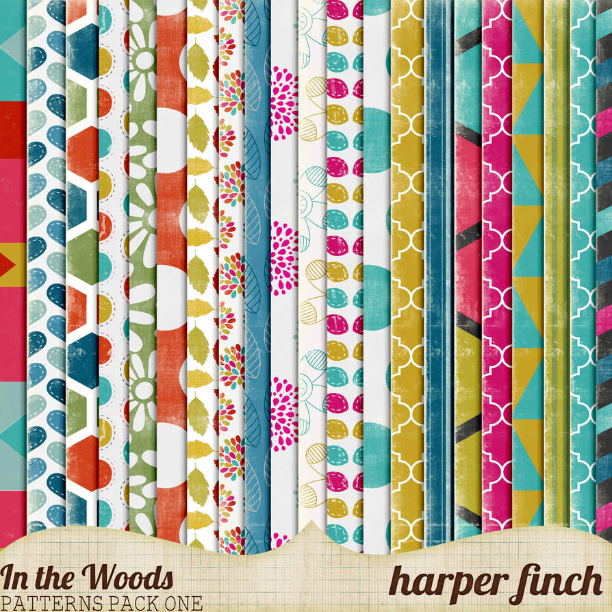 In the Woods Patterns Pack One by Harper Finch by harperfinch