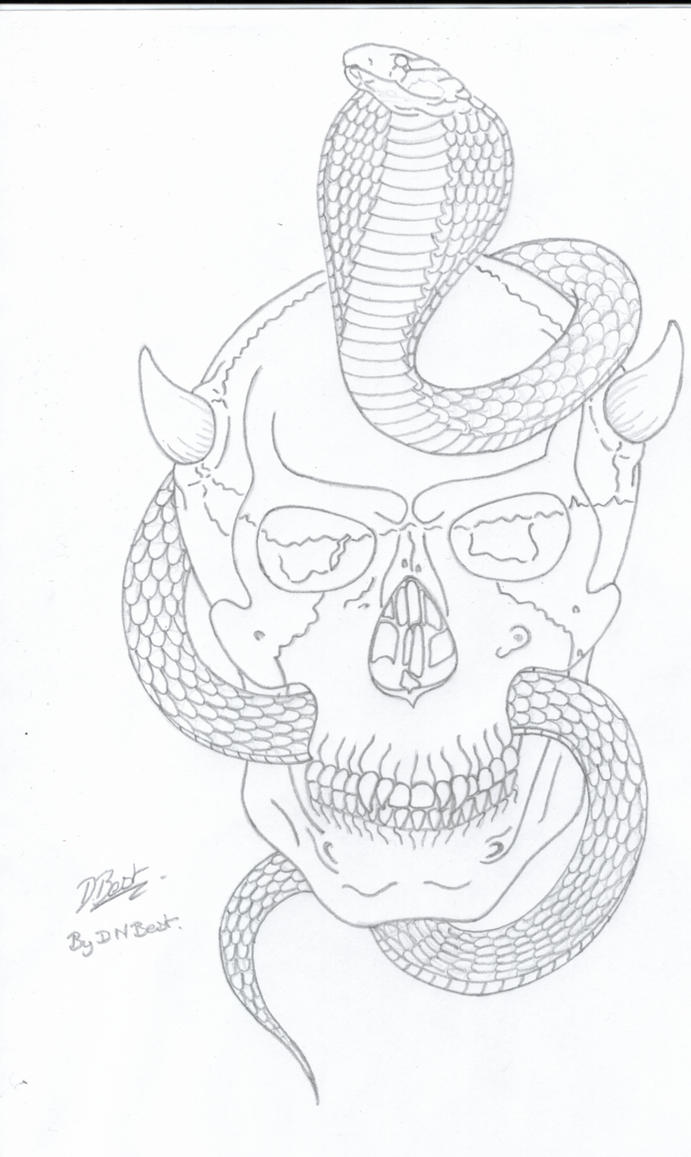 Skull and Snake.. by Bestygoth on DeviantArt