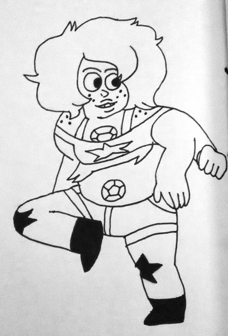 Should I colour her hair in or not? Pose from the Steven Universe Arts and Origins book