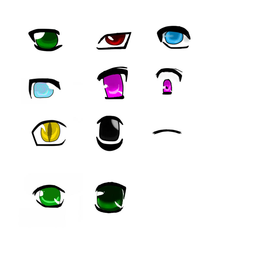 Anime Eye drawing and colouring practice by PyroXNamedXHaze on DeviantArt