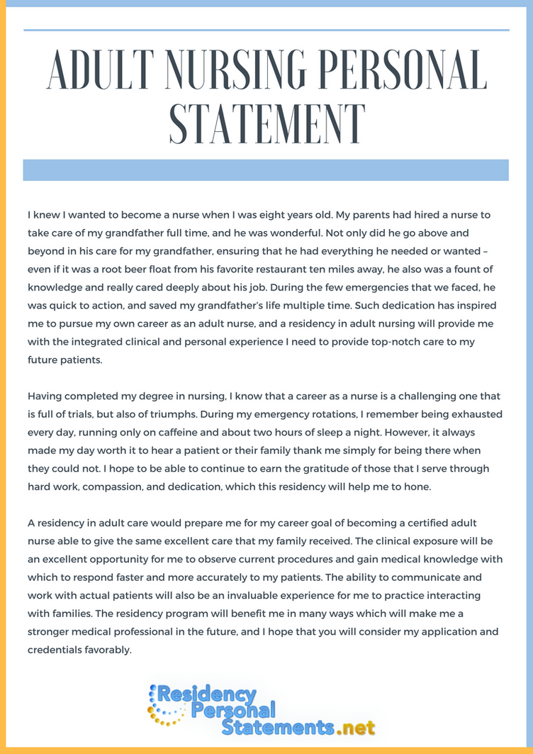 personal statement for senior nurse