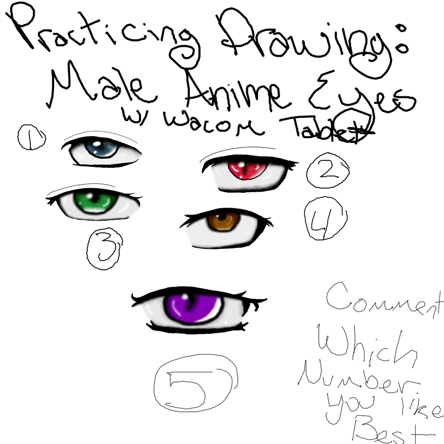 Male Anime Eyes Practice by Rage-Dayie-Watson on DeviantArt