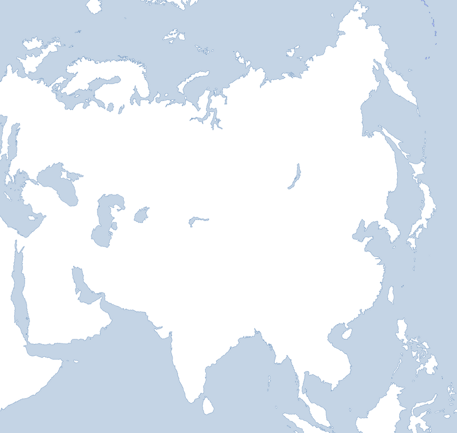 Map Of Asia Without Borders 