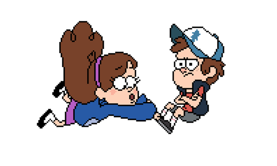 Gravity FallsDipper And Mabel Falling By Kylethegifter On DeviantArt
