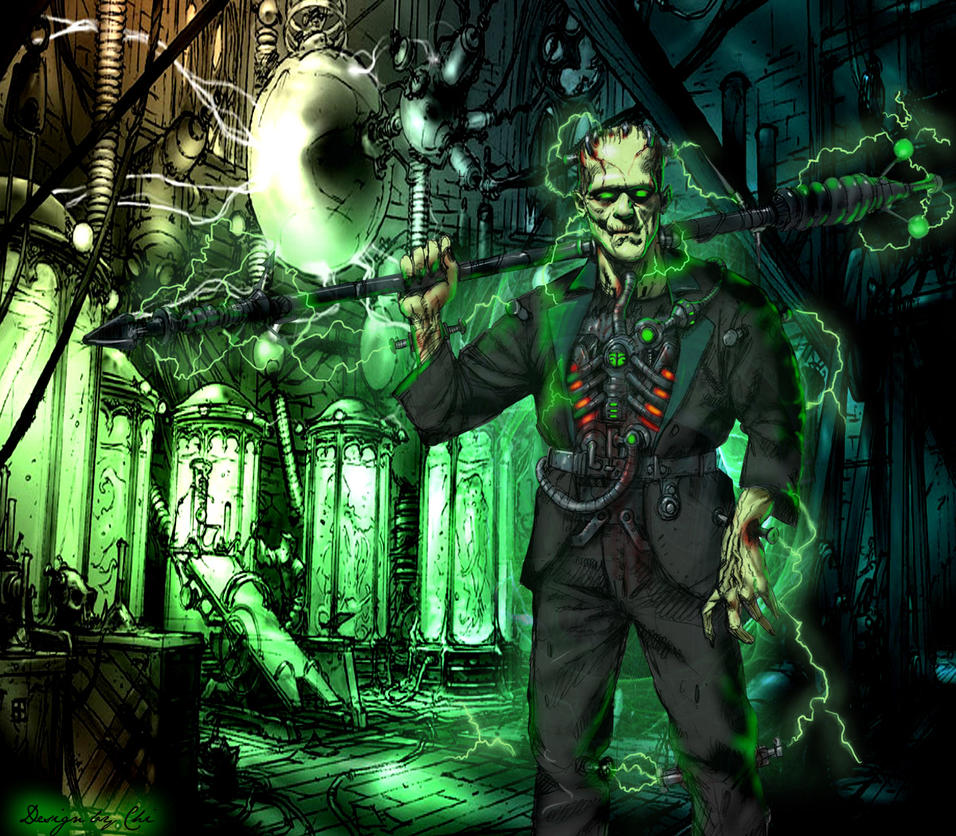 Frankenštajn u Halloween tematici Frankenstein__s_monster_by_chidog_01-d305x90
