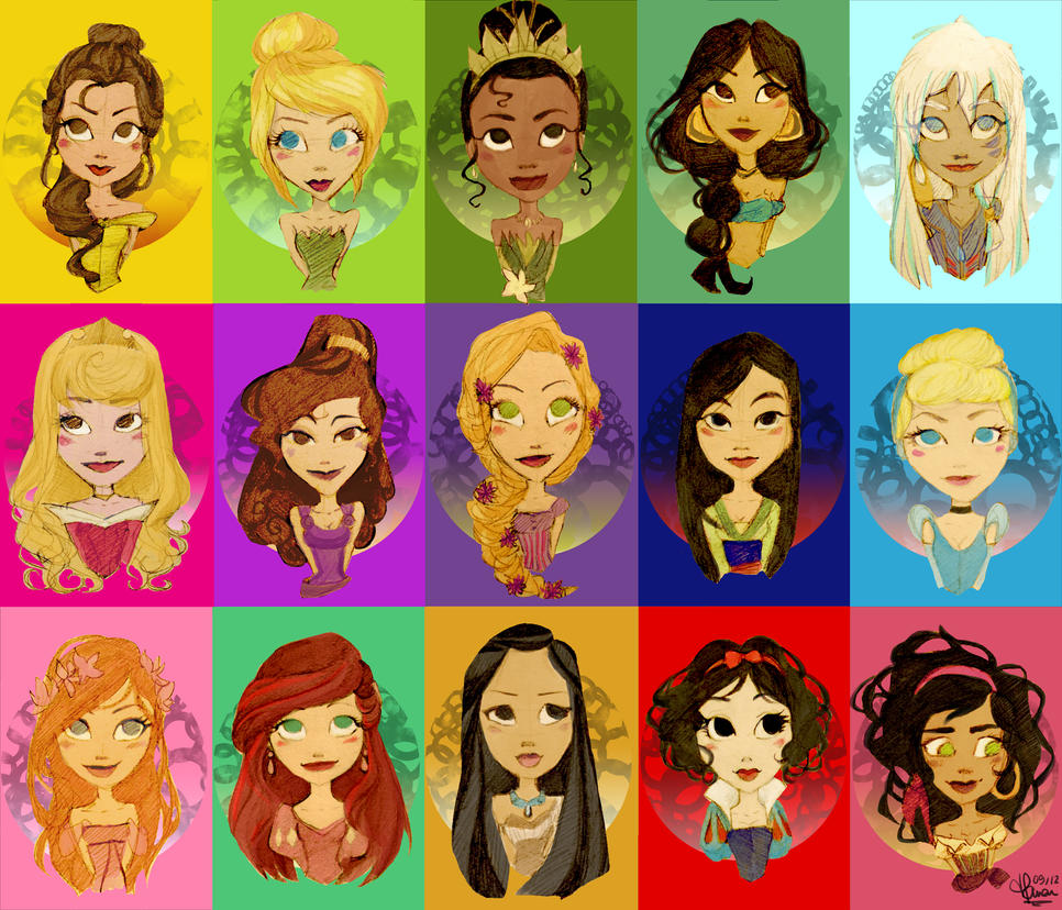 Disney Princesses by epsilonya on DeviantArt