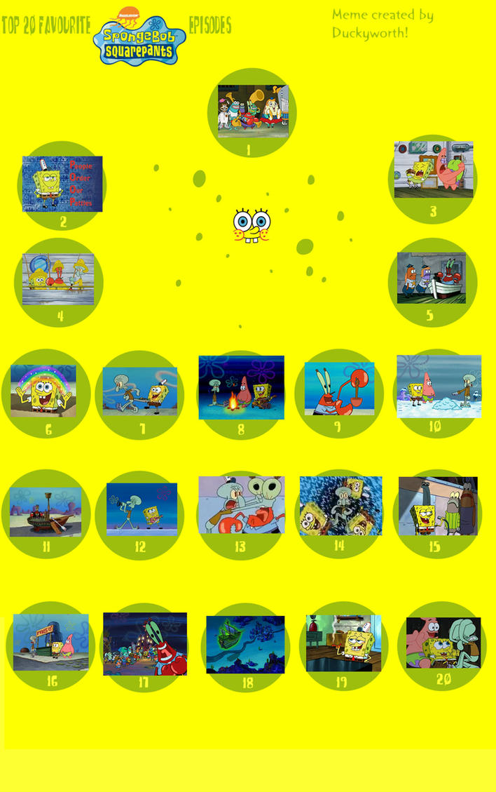 My Top Favorite SpongeBob SquarePants Episodes By Michaelsar On