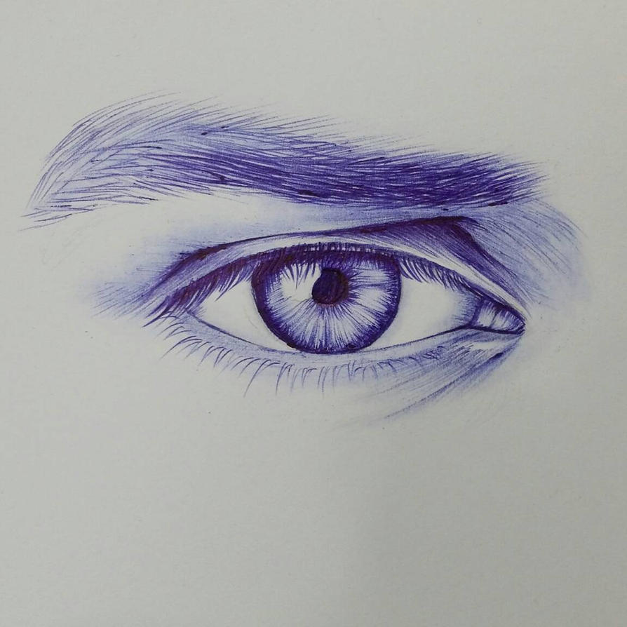 drawing by blue ballpoint pen by Jifman30 on DeviantArt
