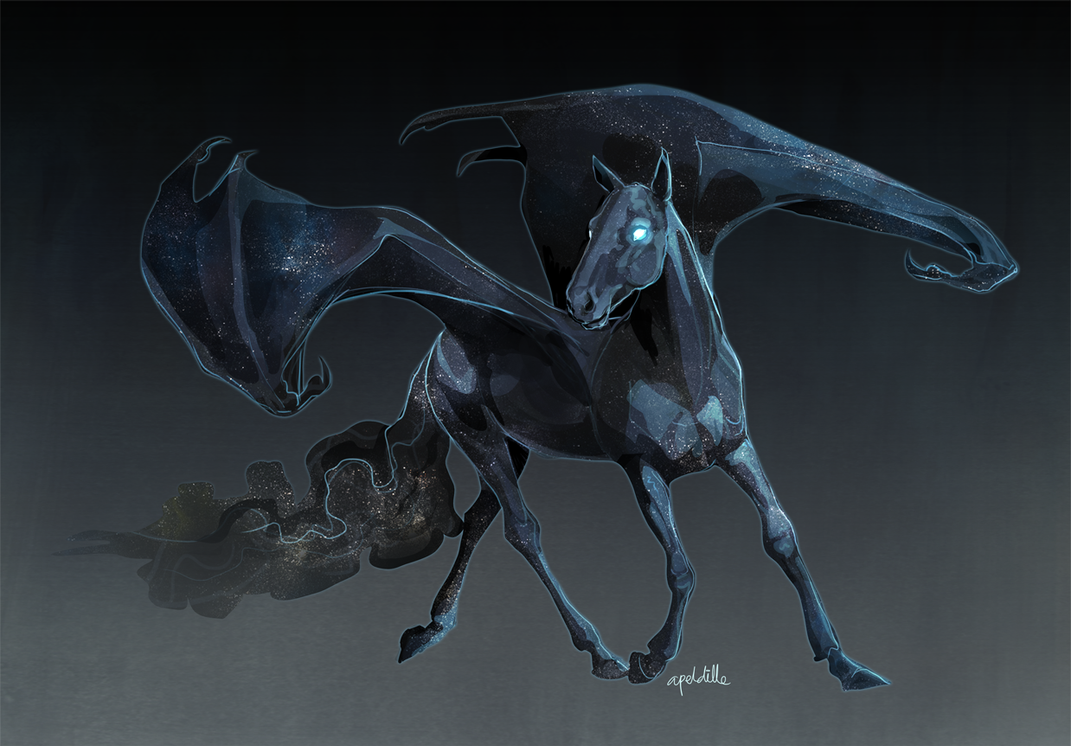 Night Sky Demon Horse by apeldille