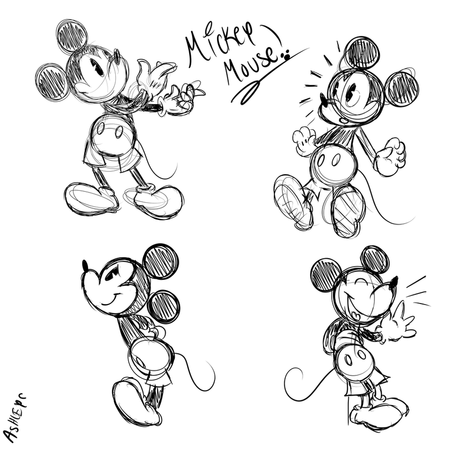 Gambar Doodle Mickey Mouse Medsos Kini