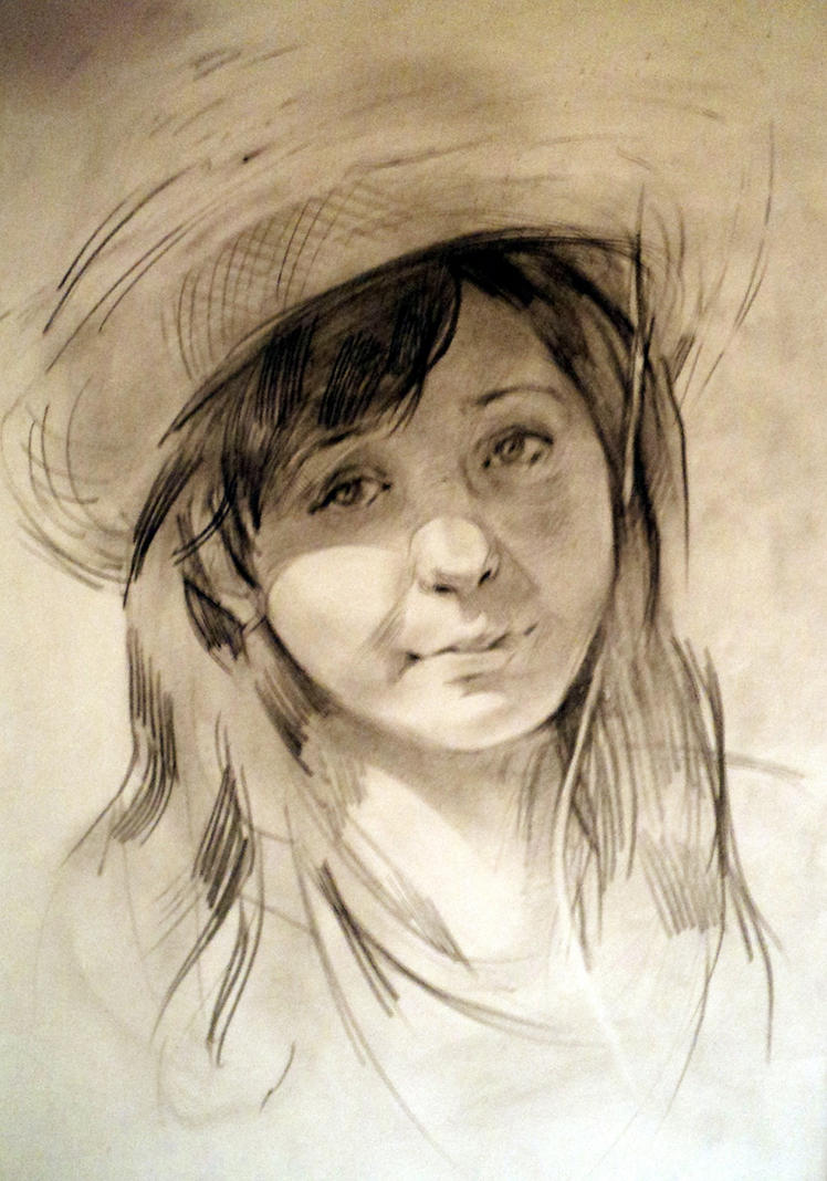 Girl with a hat by TimurGafarov on DeviantArt