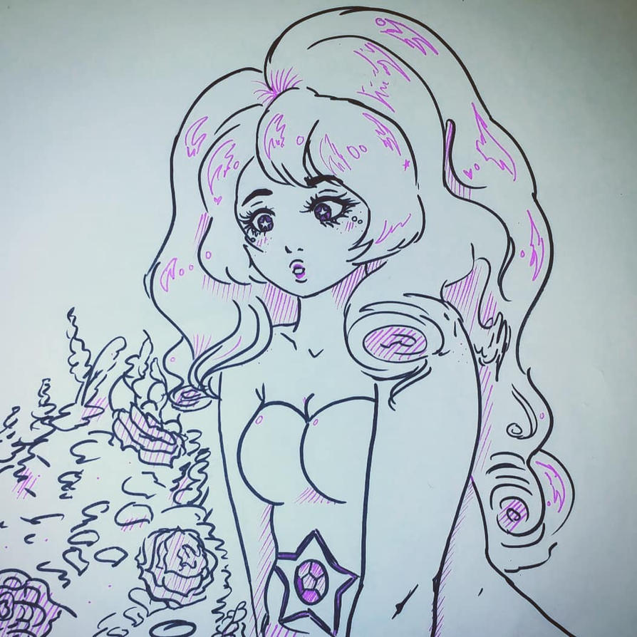 Day 8 of Inktober! The prompt for today was "star" so I instantly thought of drawing someone from Steven Universe. Decided on Rose because I suppose she started the whole star insignia thing :d