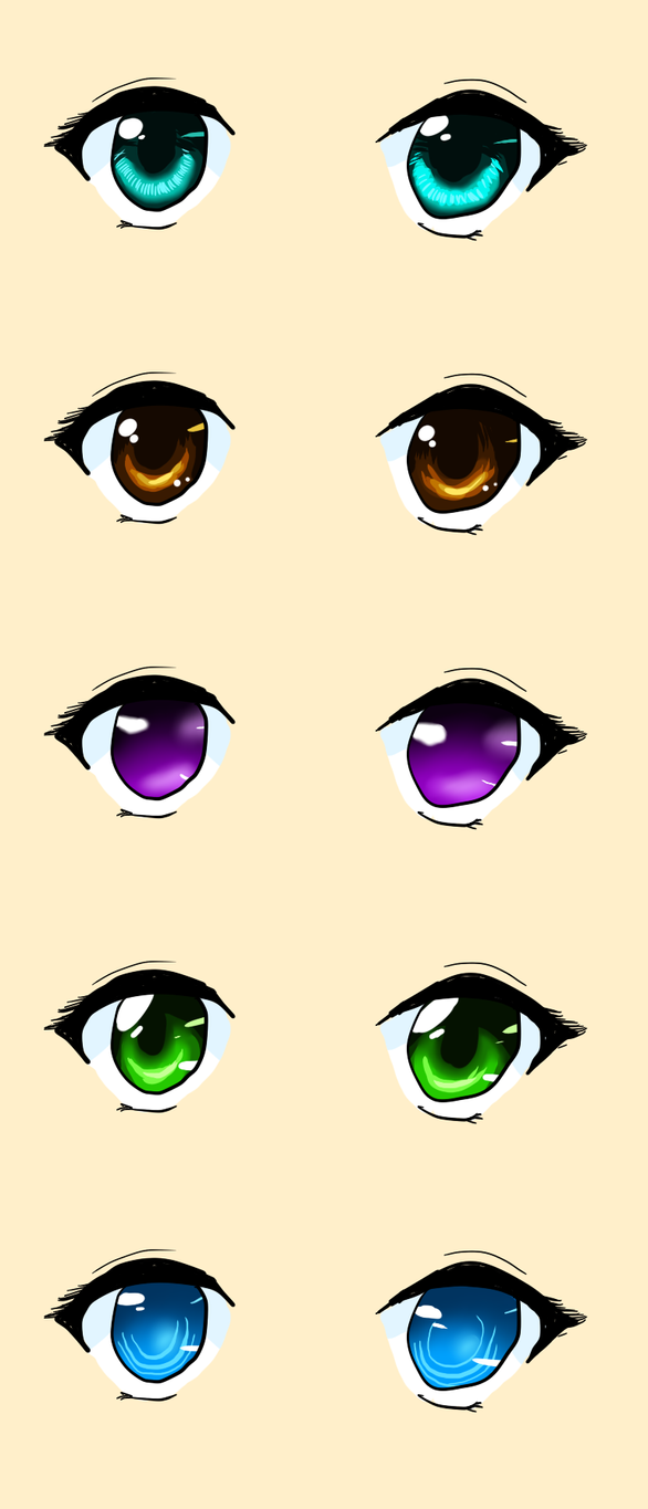 5 Ways To Color Anime Eyes by SisleyLovesKiro on DeviantArt