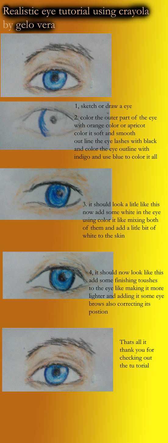 Realistic eye crayola tutorial by gelovera on DeviantArt