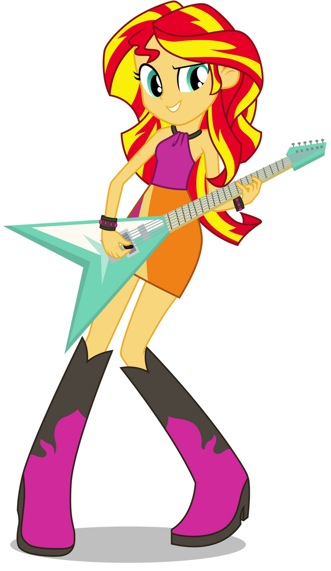 Sunset playing the guitar by FamousMari5