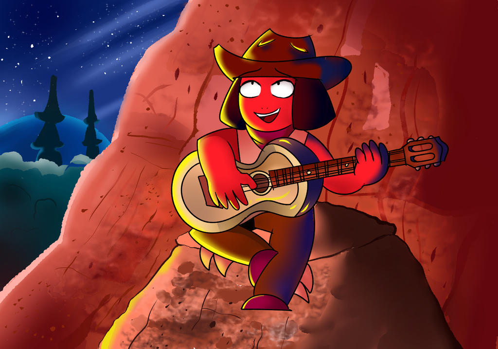 So I saw the latest episodes of Steven Universe yesterday and I was practically SQUEALING when I saw Ruby in cowboy getup! It was so endearing and adorable to watch, I just had to draw her in her l...