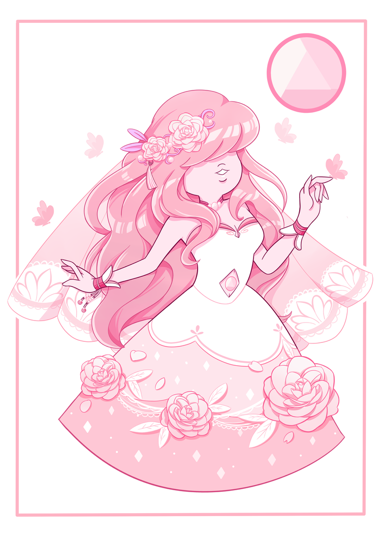 A whimsical light-pink Sapphire working in service for Pink Orchid. What a good way to start the Sapphire's birth month with a Sapphire... Her ref is set here in a souvenir postcard style. --------...