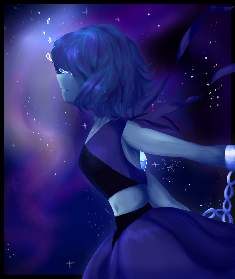 Hi!I want to share this draw with u  my second fav character of SU <3  Lapis Lazuli from Steven Universe, © Rebecca Sugar