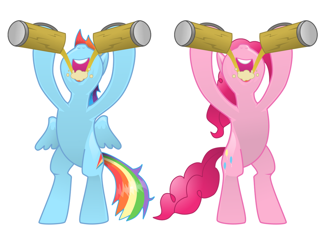 pinkie_and_dash_cider_bash_by_saturdaymo