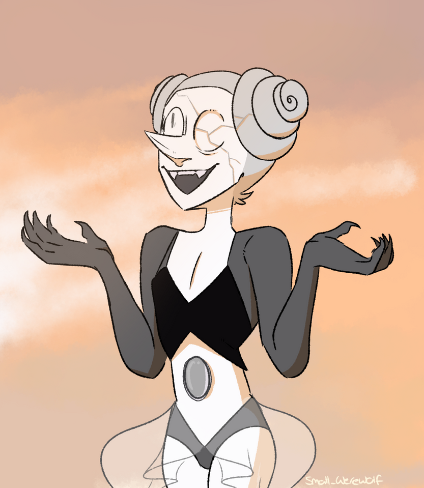 spoilers i guess, sorry for that but i just had to draw her! she's by far my favourite pearl just because of her creepyness.
