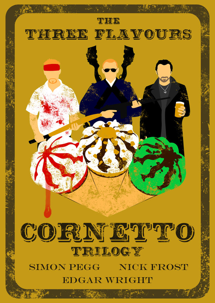 Kết quả hình ảnh cho the three flavour cornetto fan art