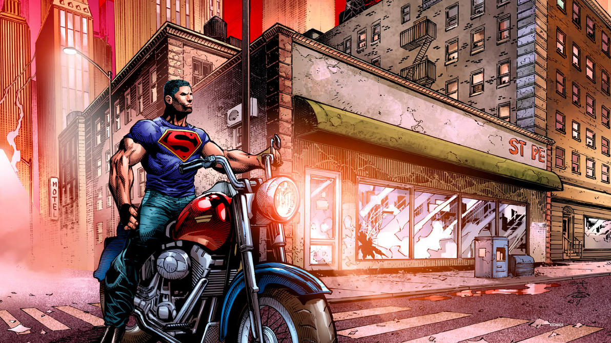 Superman On A Motorcycle By Xionice On DeviantArt