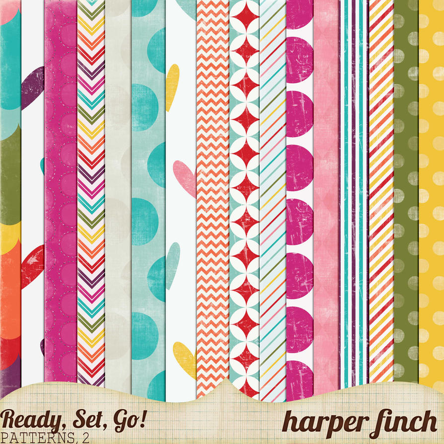 Ready, Set, Go! Series, Patterned Papers 2 by harperfinch