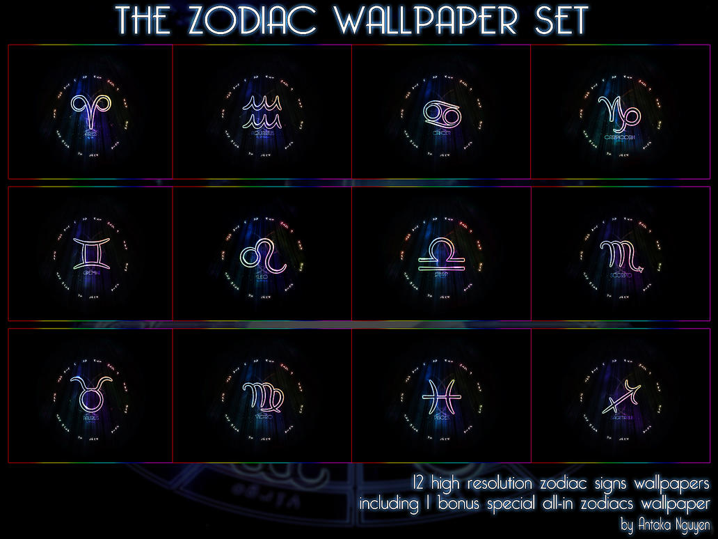 The Zodiac Wallpaper Set by ATKNebula on DeviantArt