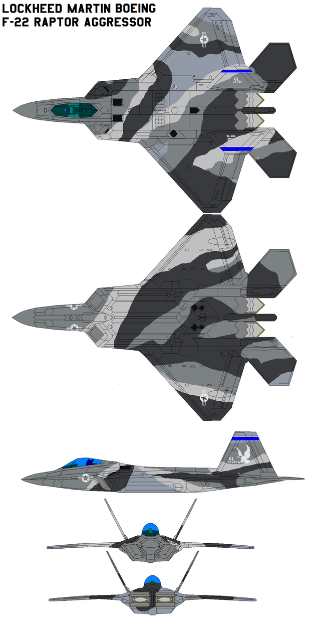F-22 Raptor Aggressor by bagera3005