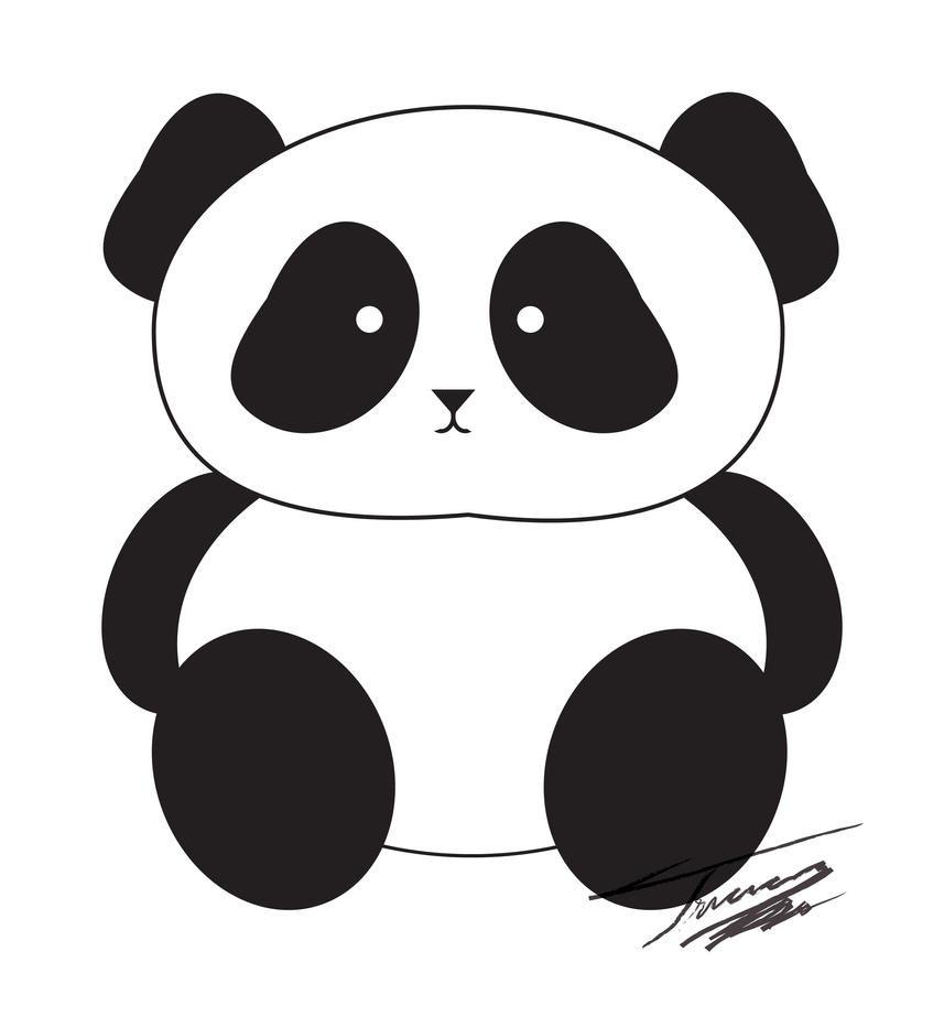 panda clipart cartoon in coloring pages - photo #17