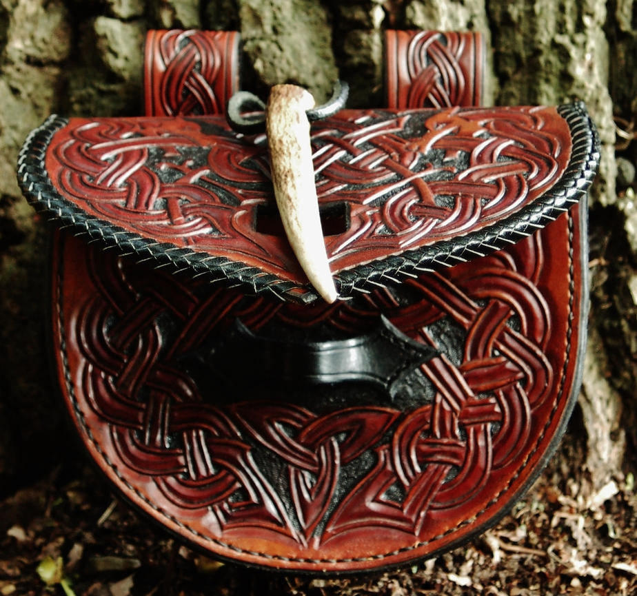 leather Viking style belt pouch by AlexOstacchini on DeviantArt