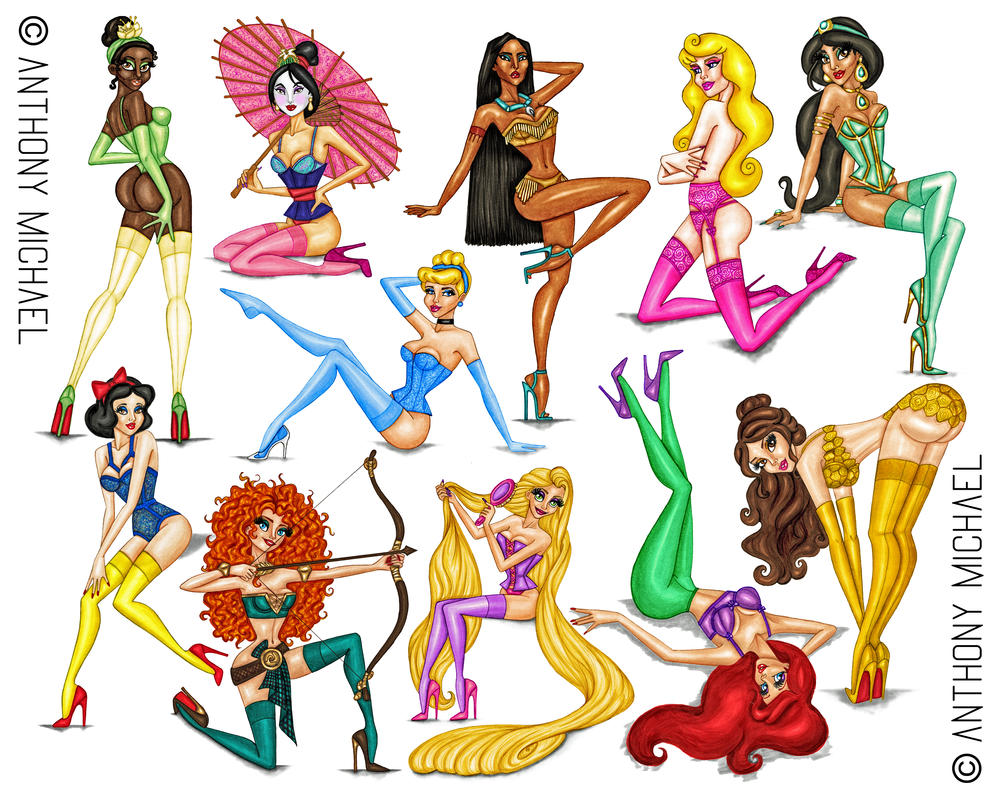 Disney 'PinUp' Princesses by Anthony Michael by