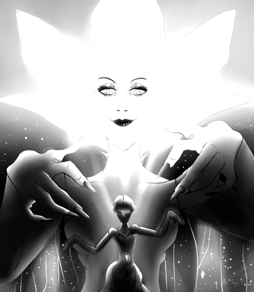 Another art collab I did with my friend and since the latest Steven Universe episodes have featured both White Diamond and White Pearl we agreed to do this theme. I enjoyed doing this alot. The lin...